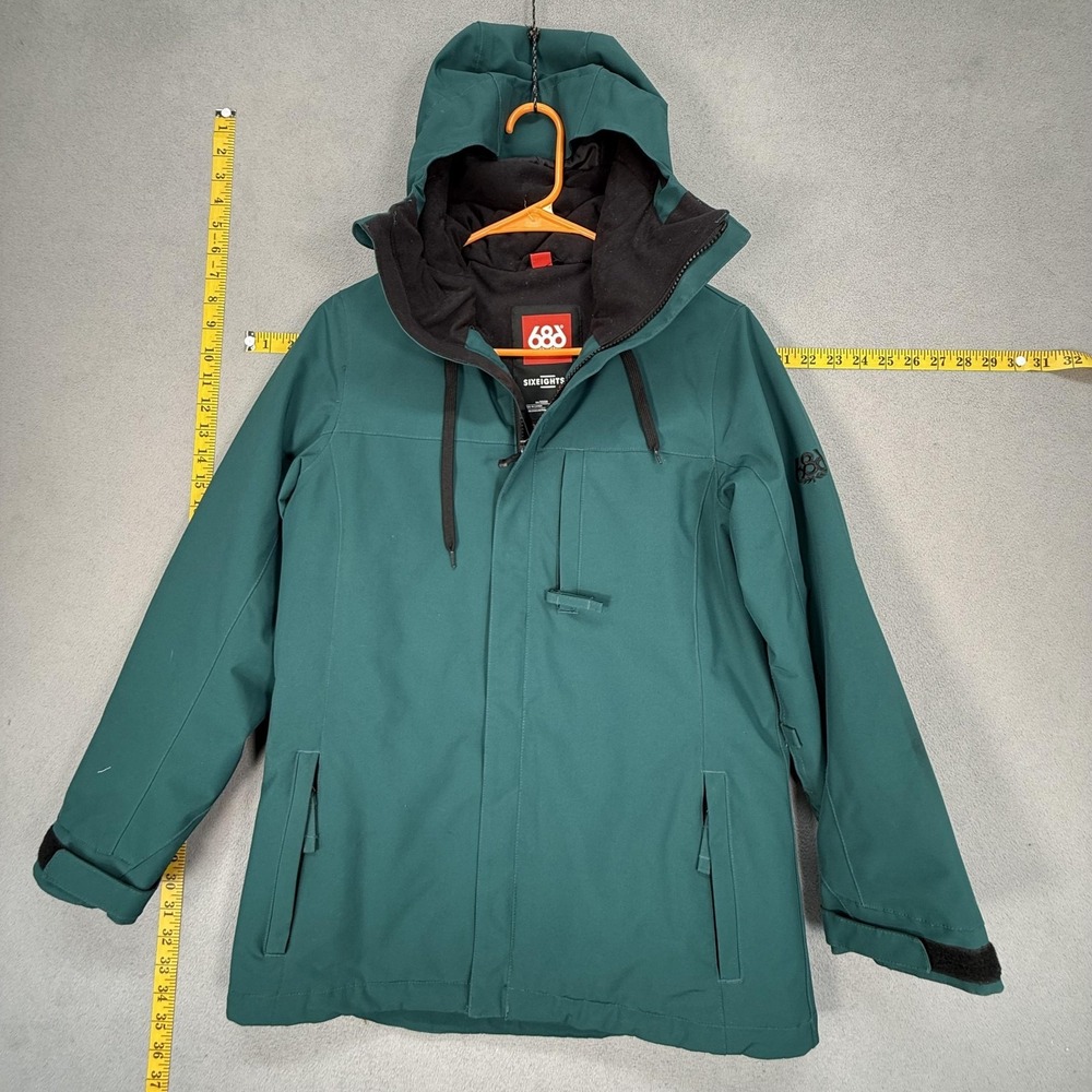 686 Jacket Womens XS Green Solaris Parka InfiDRY 10K Waterproof Ski Snow
